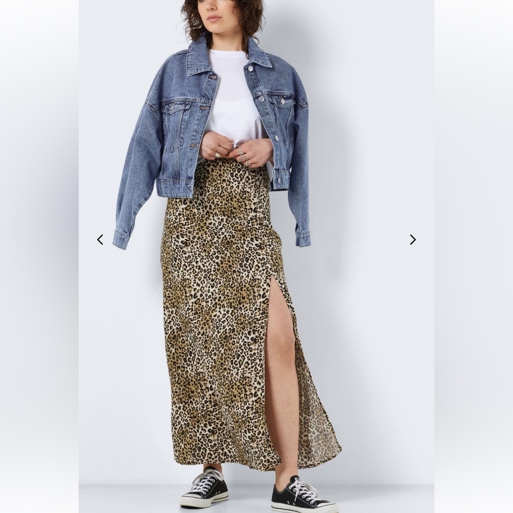 Noisy May Leopard Print Maxi Skirt